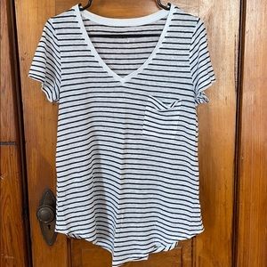 Striped v-neck